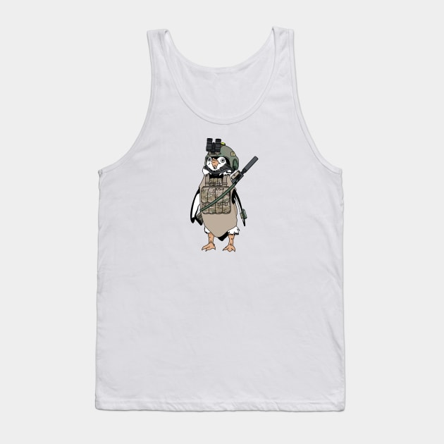 Tactical Penguin Tank Top by Business Rambo